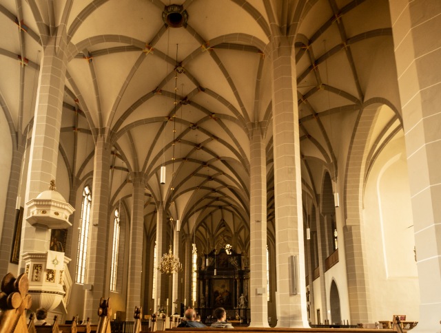 der Innenraum der Hallenkirche St.Petri in Bautzen